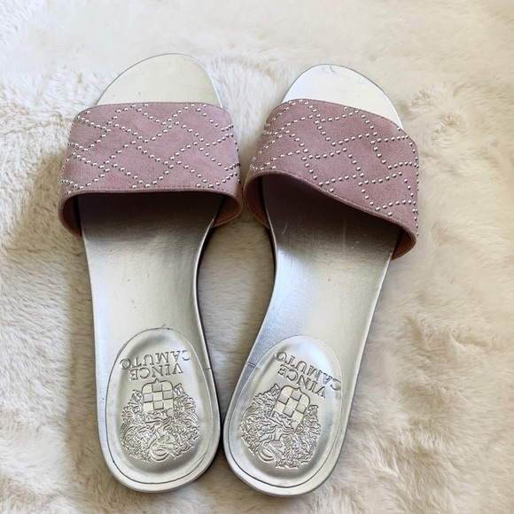 NWT Vince Camuto studded slide sandals - Picture 6 of 8